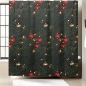 Rideaux De Douche Ornements de Noël traditionnels Pine Tree Holiday