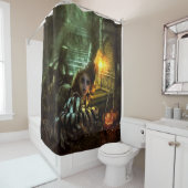 Rideaux De Douche Orthographe d'Halloween (En situation)