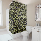 Rideaux De Douche Os or sur noir (En situation)