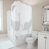 Rideaux De Douche Ostrich Shadow Silhouette Shadow Buddies dans Douc (En situation)
