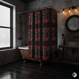 Rideaux De Douche Où est mon bonbon ! Sombre Horreur Halloween