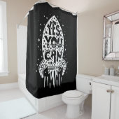 Rideaux De Douche Oui vous pouvez Rocketship (En situation)