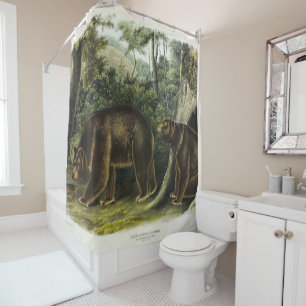 Rideaux De Douche Ours de cannelle des Quadrupeds d'Audubon
