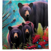 Rideaux De Douche Ours de Momma et petits (Devant)