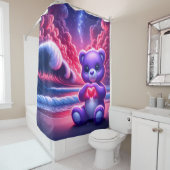 Rideaux De Douche Ours des mains du coeur (En situation)