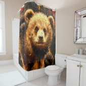 Rideaux De Douche Ours mignon (En situation)