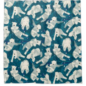 Rideaux De Douche ours polaire arctique bleu (Devant)