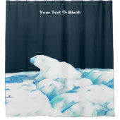 Rideaux De Douche Ours Polaire Sur Glace (Devant)