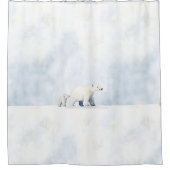 Rideaux De Douche Ours polaires mignons (Devant)