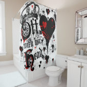 Rideaux De Douche Outre de avec sa tête (En situation)