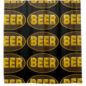 Rideaux De Douche Oval de la Mug de bière (Devant)