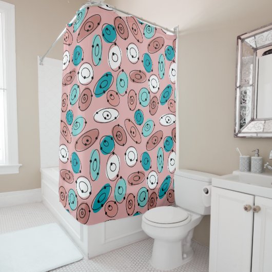 Rideaux De Douche Ovales atomiques (En situation)