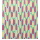 Rideaux De Douche Ovales jaune et rose (Devant)