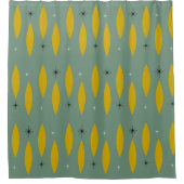 Rideaux De Douche Ovales modernes de la moitié du siècle, (Devant)