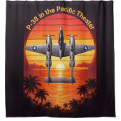 Rideaux De Douche P-38 Lightning dans le Pacifique (Devant)