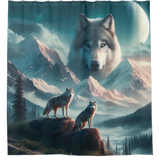Rideaux De Douche Pack Wolf à l'aube (Devant)