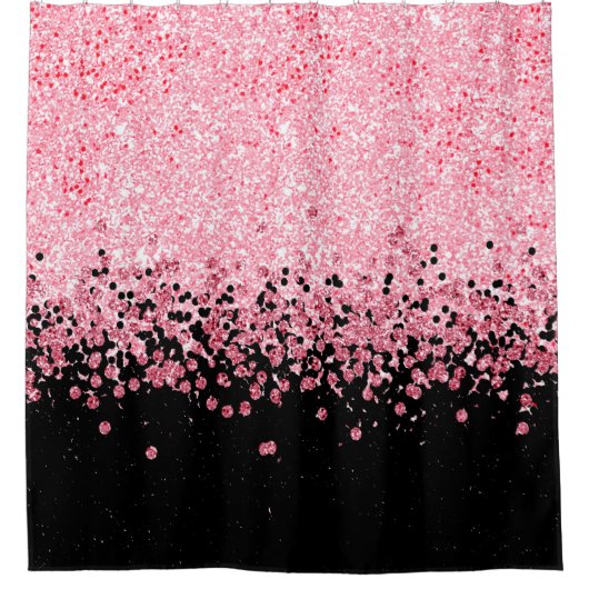 Rideaux De Douche Paillette rose (Devant)