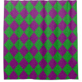 Rideaux De Douche Paillettes de diamant violet et vert (Devant)