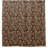 Rideaux De Douche Pains d'épices Brown Red Green Christmas (Devant)