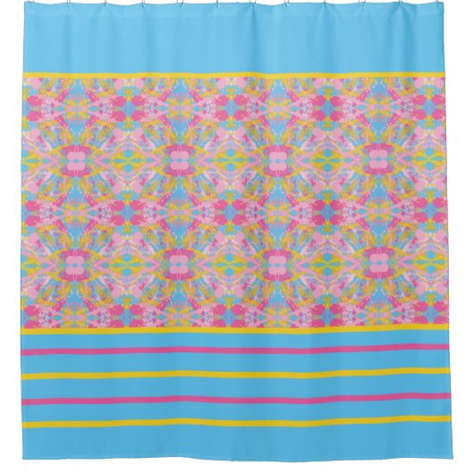 Rideaux De Douche Paint rose et jaune (Devant)