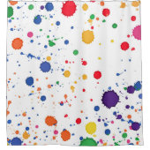 Rideaux De Douche Paint Splatter Abstrait (Devant)