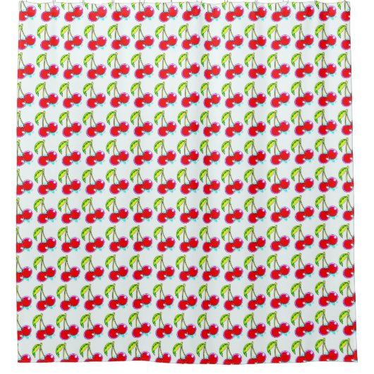 Rideaux De Douche paires de cerises rouges motif (Devant)