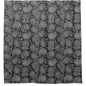 Rideaux De Douche Paisley bleu marine (Devant)