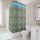 Rideaux De Douche Paisley floral clair (En situation)