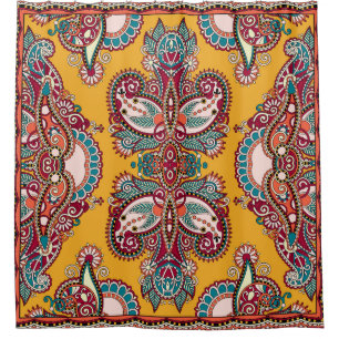 Rideaux De Douche Paisley florale ornementale : Bandanna traditionne