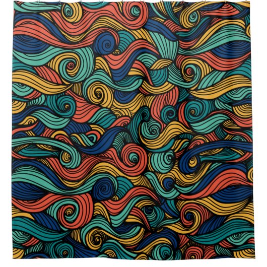 Rideaux De Douche Paisley haché (Devant)