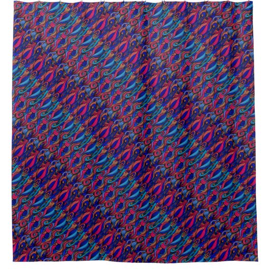 Rideaux De Douche Paisley haché (Devant)