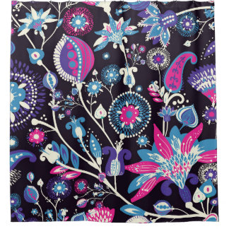 Rideaux De Douche Paisley moderne : motif traditionnel oriental.