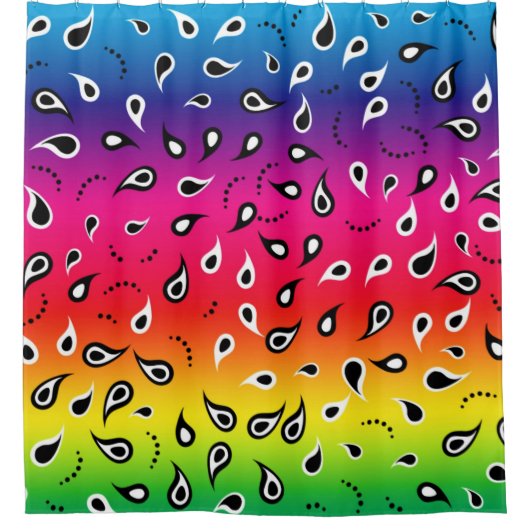 Rideaux De Douche Paisley Rainbow (Devant)