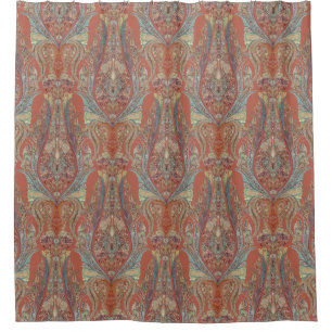 Rideaux De Douche Paisley Terracotta moderne Vintage Motif du Cachem