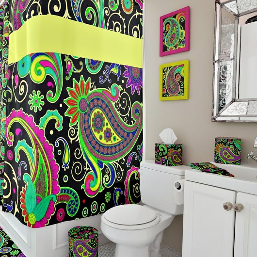 Rideaux De Douche Paisley vif