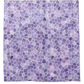 Rideaux De Douche Pale Lilac Et Patchwork Coblé Violet Terrazo Pa (Devant)