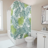 Rideaux De Douche Palm Tree Fronds Peinture hawaïenne (En situation)