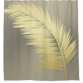 Rideaux De Douche Palm Tropical d'or feuille (Devant)