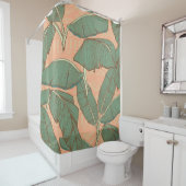 Rideaux De Douche Palme Tropicale : Arrière - plan feuille transpare (En situation)