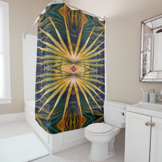 Rideaux De Douche Palmetto Sunburst (En situation)