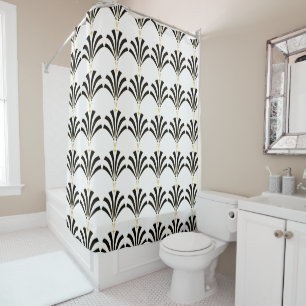 Rideaux De Douche Palmettos de cru d'art déco des années 1920