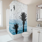 Rideaux De Douche Palmier de la conception 25 (En situation)