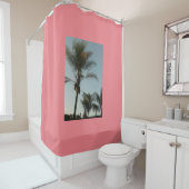 Rideaux De Douche palmier exotique avec ciel bleu (En situation)