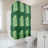 Rideaux De Douche palmier graphique feuille vert (En situation)