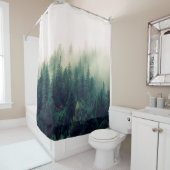 RIDEAUX DE DOUCHE PALMIERS COUVERTS DE BROQUET (En situation)