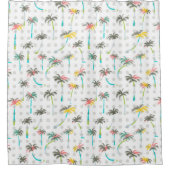 Rideaux De Douche Palmiers d'aquarelle (Devant)