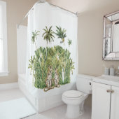 Rideaux De Douche Palmiers de la Jungle tropicale moderne (En situation)