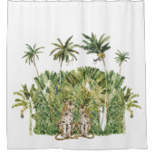 Rideaux De Douche Palmiers de la Jungle tropicale moderne (Devant)