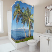 Rideaux De Douche Palmiers sur la plage de Molokini Hawaii (En situation)