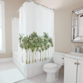 Rideaux De Douche Palmiers tropicaux modernes (En situation)